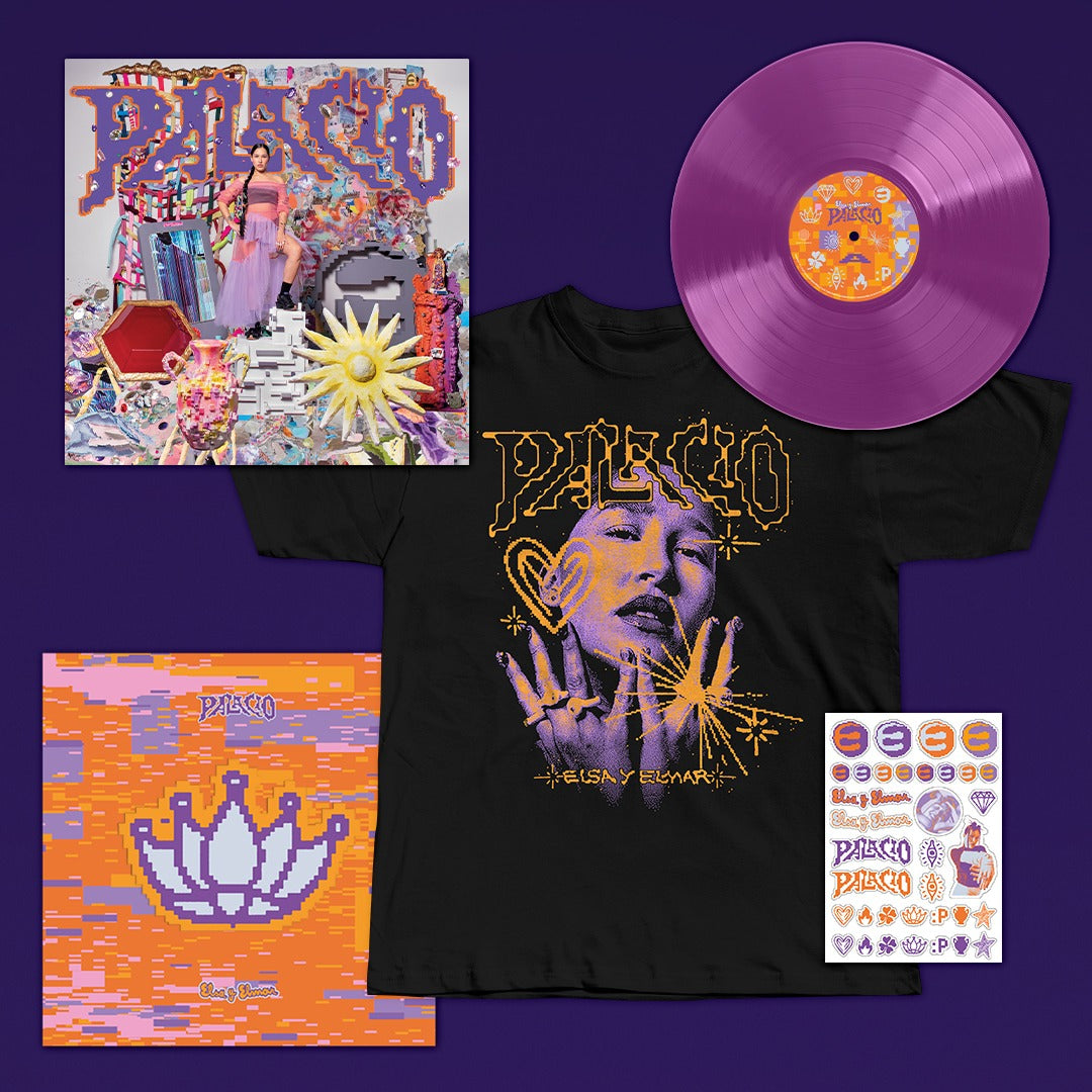 PALACIO Bundle - Vinilo Morado 12" (Edición Limitada) + T-Shirt + Sticker Pack Exclusivo