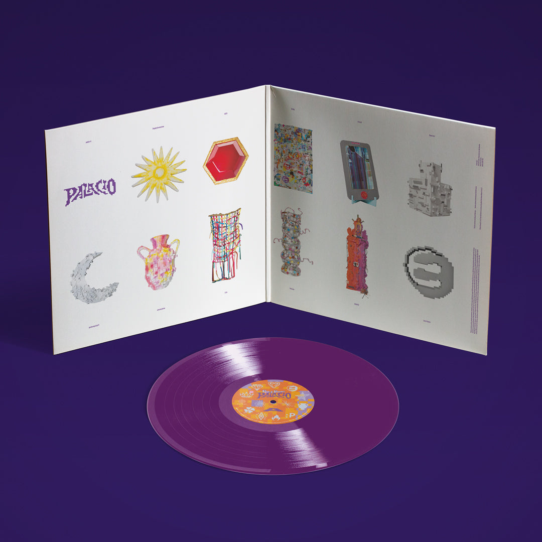 PALACIO Bundle - Vinilo Morado 12" (Edición Limitada) + T-Shirt + Sticker Pack Exclusivo